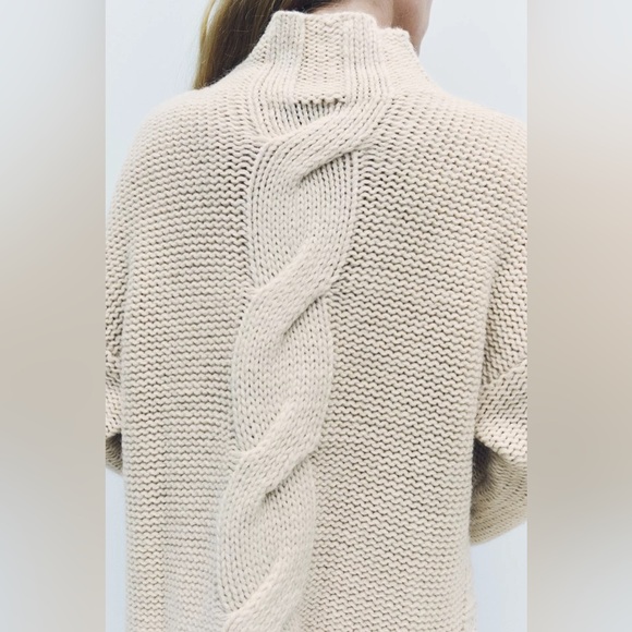 ZARA CABLE KNIT SWEATER CHUNKY - Picture 7 of 9
